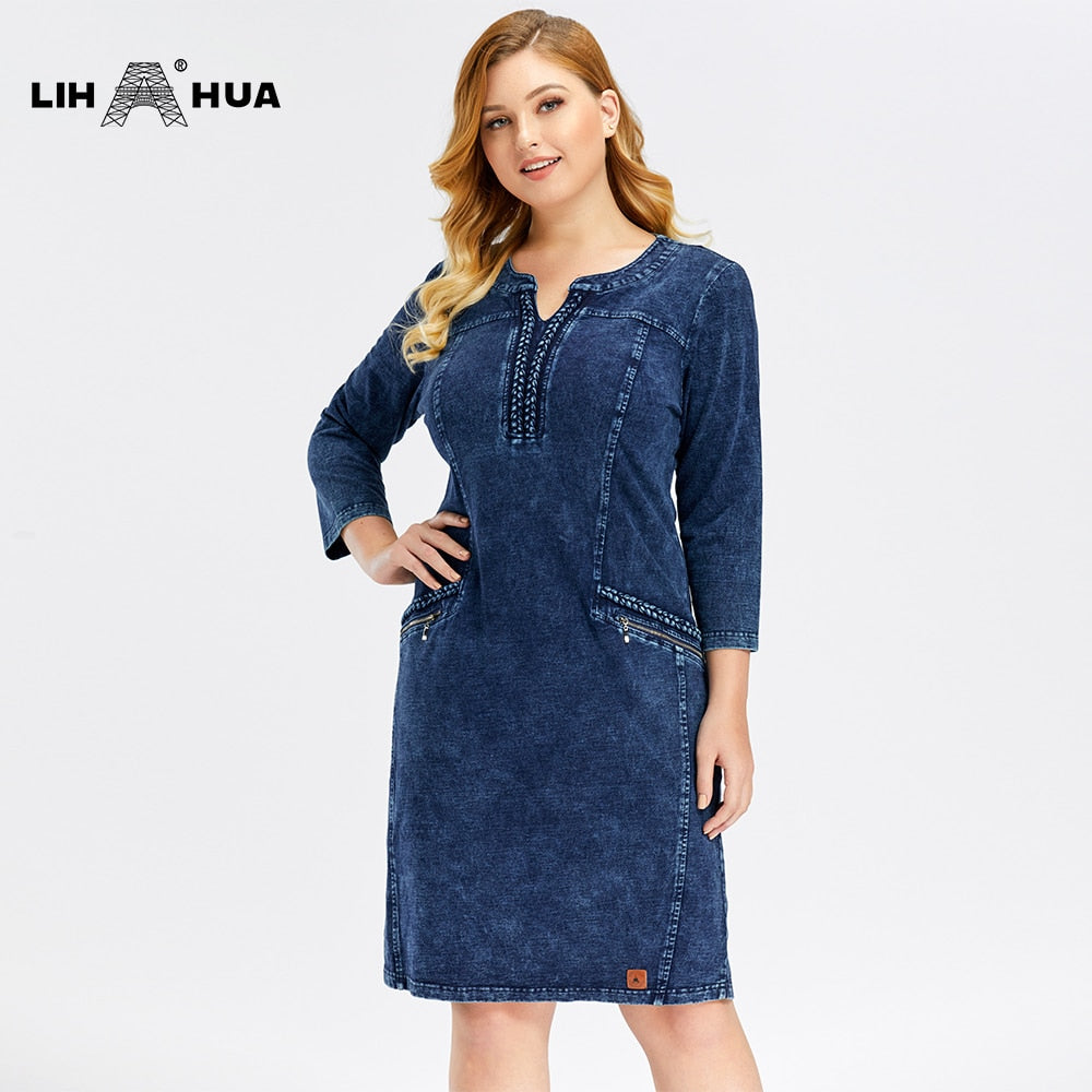 Women's Plus Denim Dress