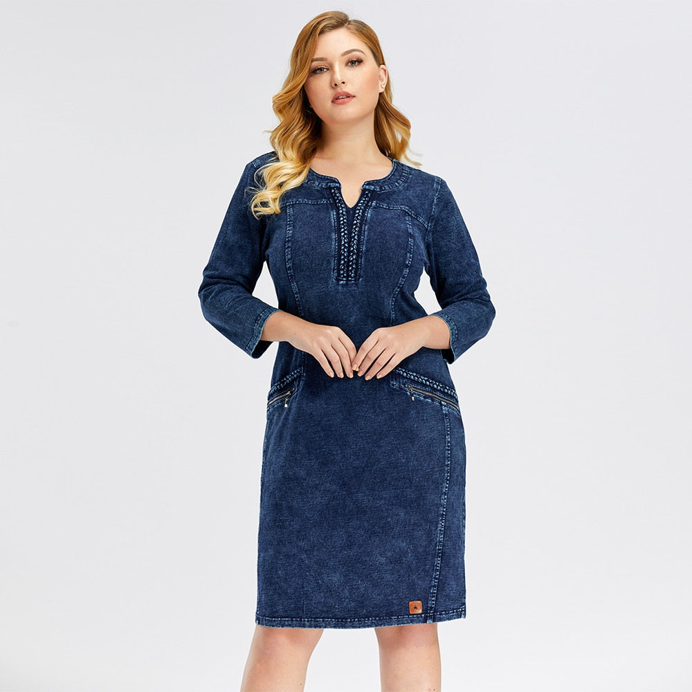 Women's Plus Denim Dress